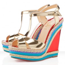 Christian Louboutin Trotolita 140 mm Wedges Platin Christian Louboutin Trotolita 140 mm Wedges Platin
