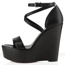 Christian Louboutin Si Ma Zeppa 140mm Wedges Schwarz
