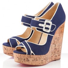 Christian Louboutin Melides 140mm Wedges Navy Christian Louboutin Melides 140mm Wedges Navy