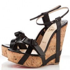 Christian Louboutin Miss Cristo 140mm Wedges Schwarz Christian Louboutin Miss Cristo 140mm Wedges Schwarz