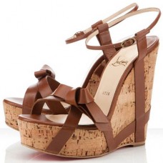 Christian Louboutin Miss Cristo 140mm Wedges Braun Christian Louboutin Miss Cristo 140mm Wedges Braun