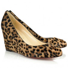 Christian Louboutin Peanut 80mm Wedges Leopard Christian Louboutin Peanut 80mm Wedges Leopard