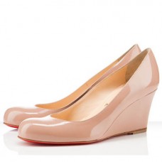 Christian Louboutin Miss Boxe 80mm Wedges Nude Christian Louboutin Miss Boxe 80mm Wedges Nude