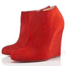 Christian Louboutin Belle Zeppa 100mm Stiefeletten Rot Christian Louboutin Belle Zeppa 100mm Stiefeletten Rot