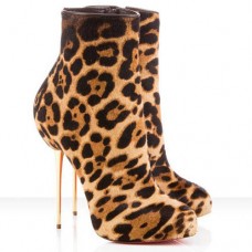 Christian Louboutin Big Lips Booty 120mm Stiefeletten mit Leopardenmuster Christian Louboutin Big Lips Booty 120mm Stiefeletten mit Leopardenmuster