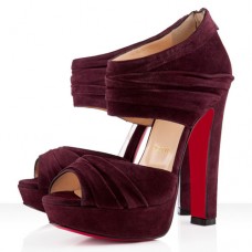 Christian Louboutin Applikation 140 mm Stiefeletten Pflaume Christian Louboutin Applikation 140 mm Stiefeletten Pflaume
