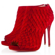 Christian Louboutin Diplonana 120mm Stiefeletten Rot Christian Louboutin Diplonana 120mm Stiefeletten Rot