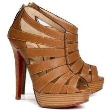 Christian Louboutin Piqué Cire 140 mm Stiefeletten Braun Christian Louboutin Piqué Cire 140 mm Stiefeletten Braun