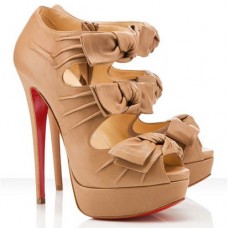 Christian Louboutin Madame Butterfly 140mm Stiefeletten Beige Christian Louboutin Madame Butterfly 140mm Stiefeletten Beige