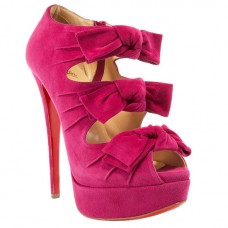 Christian Louboutin Madame Butterfly 140mm Stiefeletten Rosa Christian Louboutin Madame Butterfly 140mm Stiefeletten Rosa