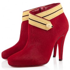 Christian Louboutin Marychal 100mm Stiefeletten Rot Christian Louboutin Marychal 100mm Stiefeletten Rot