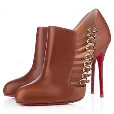 Christian Louboutin Sicherheitsstiefeletten, 100 mm, Braun
