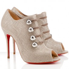 Christian Louboutin Loubout 100mm Stiefeletten Taupe Christian Louboutin Loubout 100mm Stiefeletten Taupe