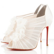 Christian Louboutin Canonita 100mm Stiefeletten Weiß Christian Louboutin Canonita 100mm Stiefeletten Weiß