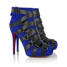 Christian Louboutin Nitoinimoi Bandage 120mm Stiefeletten Marineblau Christian Louboutin Nitoinimoi Bandage 120mm Stiefeletten Marineblau