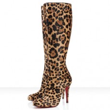 Christian Louboutin Bourge 100mm Stiefel Leopard Christian Louboutin Bourge 100mm Stiefel Leopard