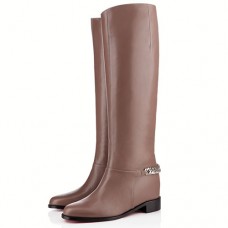 Christian Louboutin Cate 40mm Stiefel Taupe Christian Louboutin Cate 40mm Stiefel Taupe