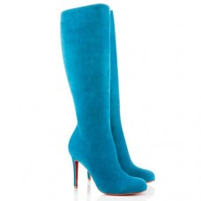 Christian Louboutin Simple Botta 100mm Stiefel Blau Christian Louboutin Simple Botta 100mm Stiefel Blau