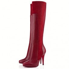 Christian Louboutin YSA 100mm Stiefel Rot Christian Louboutin YSA 100mm Stiefel Rot