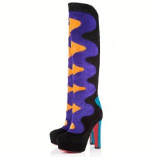 Christian Louboutin Psycho 120mm Stiefel Pfauenblau Christian Louboutin Psycho 120mm Stiefel Pfauenblau