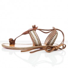 Christian Louboutin Hola nina flache Sandalen Braun Christian Louboutin Hola nina flache Sandalen Braun