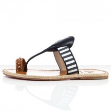Christian Louboutin Hola nina flache Sandalen Marineblau Christian Louboutin Hola nina flache Sandalen Marineblau