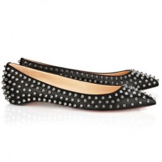Christian Louboutin Pigalle Ballerinas mit Nieten, Schwarz Christian Louboutin Pigalle Ballerinas mit Nieten, Schwarz