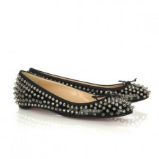 Christian Louboutin Big Kiss Ballerinas mit Nieten, Schwarz Christian Louboutin Big Kiss Ballerinas mit Nieten, Schwarz