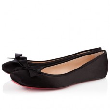 Christian Louboutin Boudoir Satin Ballerinas Schwarz Christian Louboutin Boudoir Satin Ballerinas Schwarz