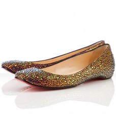 Christian Louboutin Gozul Strass Ballerinas Dunkelparfum Christian Louboutin Gozul Strass Ballerinas Dunkelparfum