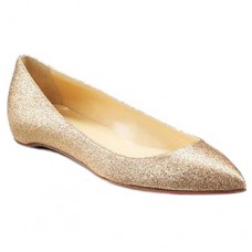 Christian Louboutin Pigalle Glitzer-Ballerinas Gold Christian Louboutin Pigalle Glitzer-Ballerinas Gold