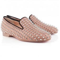 Christian Louboutin Rolling Spikes Loafers Nude Christian Louboutin Rolling Spikes Loafers Nude