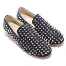 Christian Louboutin Rolling Spikes Loafer Blau Christian Louboutin Rolling Spikes Loafer Blau