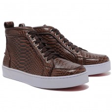 Christian Louboutin Louis Python Sneakers Braun Christian Louboutin Louis Python Sneakers Braun
