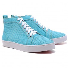 Christian Louboutin Louis Python Sneakers Blau Christian Louboutin Louis Python Sneakers Blau