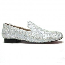 Christian Louboutin Strass-Loafer Weiß Christian Louboutin Strass-Loafer Weiß
