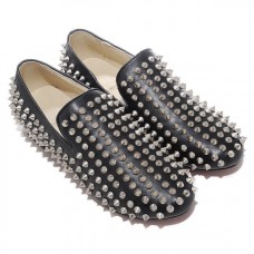 Christian Louboutin Rollerboy Silver Spikes Loafer Schwarz Christian Louboutin Rollerboy Silver Spikes Loafer Schwarz