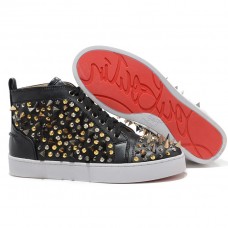 Schwarzer Christian Louboutin Louis Spikes Sneakers Schwarzer Christian Louboutin Louis Spikes Sneakers