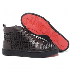 Christian Louboutin Louis Spikes Sneakers Schokolade Christian Louboutin Louis Spikes Sneakers Schokolade