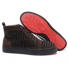 Christian Louboutin Louis Spikes Sneakers Schokolade Christian Louboutin Louis Spikes Sneakers Schokolade
