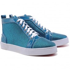Christian Louboutin Louis Strass Sneakers Blau Christian Louboutin Louis Strass Sneakers Blau