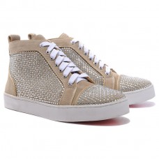 Christian Louboutin Louis Strass-Sneaker Taupe Christian Louboutin Louis Strass-Sneaker Taupe