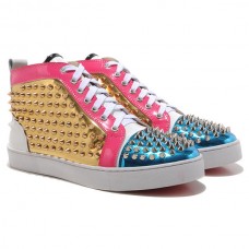 Christian Louboutin Louis Spikes Sneakers Blau Christian Louboutin Louis Spikes Sneakers Blau