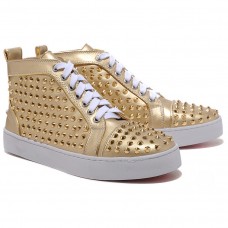 Christian Louboutin Louis Gold Spikes Sneakers Gold Christian Louboutin Louis Gold Spikes Sneakers Gold