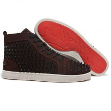Christian Louboutin Louis Spikes Sneakers Braun Christian Louboutin Louis Spikes Sneakers Braun