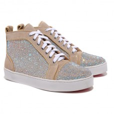 Christian Louboutin Louis Strass Sneakers Taupe Christian Louboutin Louis Strass Sneakers Taupe