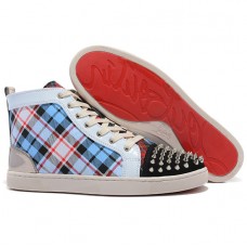 Christian Louboutin Louis Spikes Sneakers Blau Christian Louboutin Louis Spikes Sneakers Blau