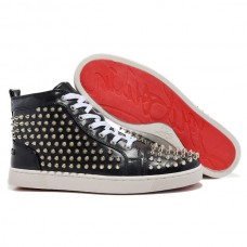 Schwarzer Christian Louboutin Louis Spikes Sneakers Schwarzer Christian Louboutin Louis Spikes Sneakers