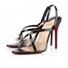Christian Louboutin Coup De Bleu 100mm Sandalen Schwarz Christian Louboutin Coup De Bleu 100mm Sandalen Schwarz