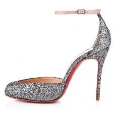 Christian Louboutin Tres Decollete 100mm Pumps Grau Christian Louboutin Tres Decollete 100mm Pumps Grau